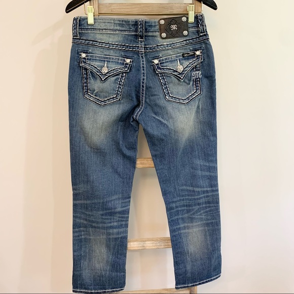 Miss Me Boyfriend Capri Med Blue JB5024P89 NWT Size 26 - Picture 8 of 16